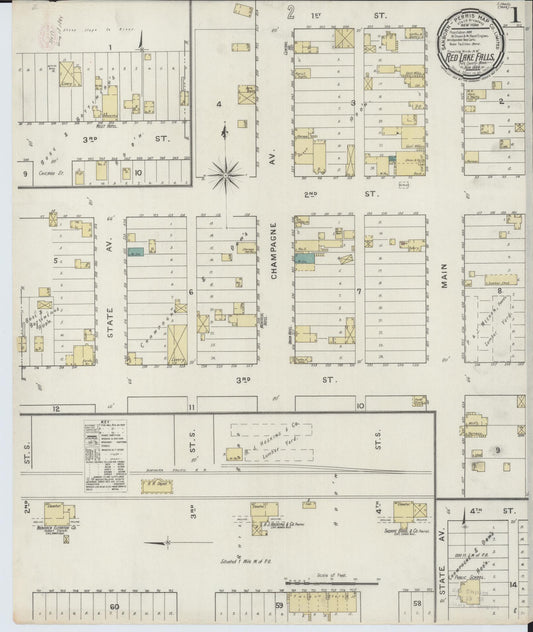 Sanborn Fire Insurance Map from Red Lake Falls, Red Lake County, Minnesota (1894), Sheet #0001