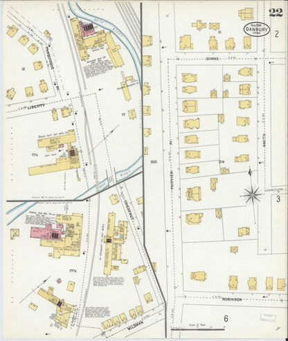 Sanborn Fire Insurance Map from Danbury, Fairfield County, Connecticut (1904), Sheet #0022 - Complete Map Set gallery image, historic Sanborn map, vintage wall art, Connecticut Connecticut