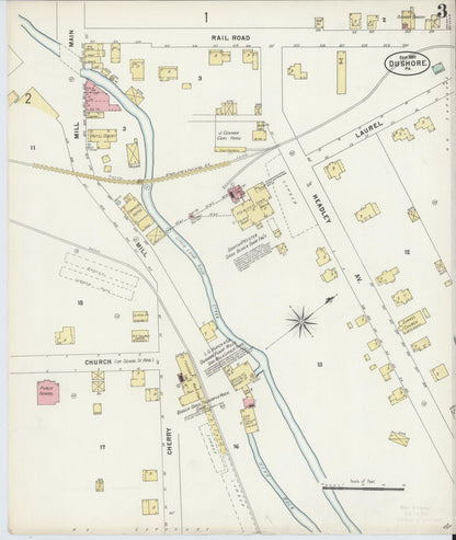 Sanborn Fire Insurance Map from Dushore, Sullivan County, Pennsylvania (1897), Sheet #0003 - Complete Map Set gallery image, historic Sanborn map, vintage wall art, Pennsylvania Pennsylvania