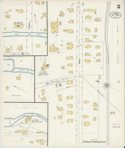 Sanborn Fire Insurance Map from Afton, Chenango County, New York (1903), Sheet #0002 - Complete Map Set gallery image, historic Sanborn map, vintage wall art, New York New York