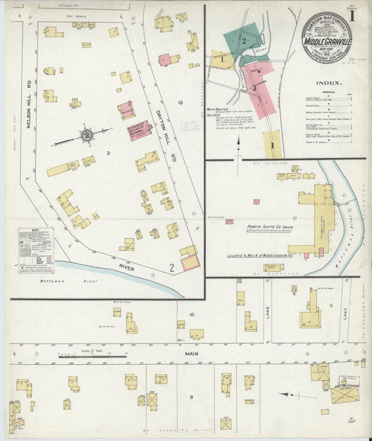 Sanborn Fire Insurance Map from Middle Granville, Washington County, New York. (1912) – Historic Sanborn Fire Insurance Map Print