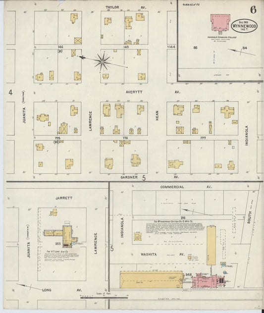 Sanborn Fire Insurance Map from Wynnewood, Garvin County, Oklahoma (1903), Sheet #0006 - Historic Sanborn Fire Insurance Map Print, vintage old map wall art, antique decor, genealogy gift, Oklahoma Oklahoma map