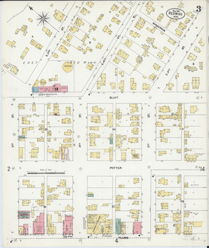 Sanborn Fire Insurance Map from Red Wing, Goodhue County, Minnesota (1902), Sheet #0003 - Complete Map Set gallery image, historic Sanborn map, vintage wall art, Minnesota Minnesota