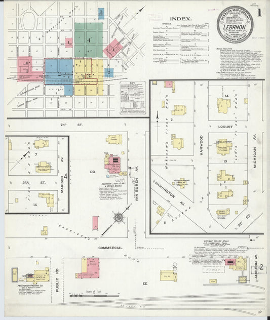 Sanborn Fire Insurance Map from Lebanon, Laclede County, Missouri. (1910) – Historic Sanborn Fire Insurance Map Print