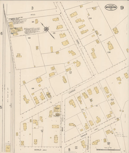 Sanborn Fire Insurance Map from Woodburn, Marion County, Oregon (1913), Sheet #0009 - Complete Map Set gallery image, historic Sanborn map, vintage wall art, Oregon Oregon