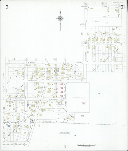 Sanborn Fire Insurance Map from Baltimore, Fairfield County, Ohio (1946), Sheet #0007 - Complete Map Set gallery image, historic Sanborn map, vintage wall art, Ohio Ohio