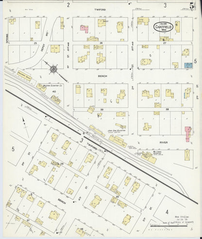 Sanborn Fire Insurance Map from Chatfield, Fillmore And Olmsted Counties, Minnesota (1910), Sheet #0005 - Complete Map Set gallery image, historic Sanborn map, vintage wall art, Minnesota Minnesota