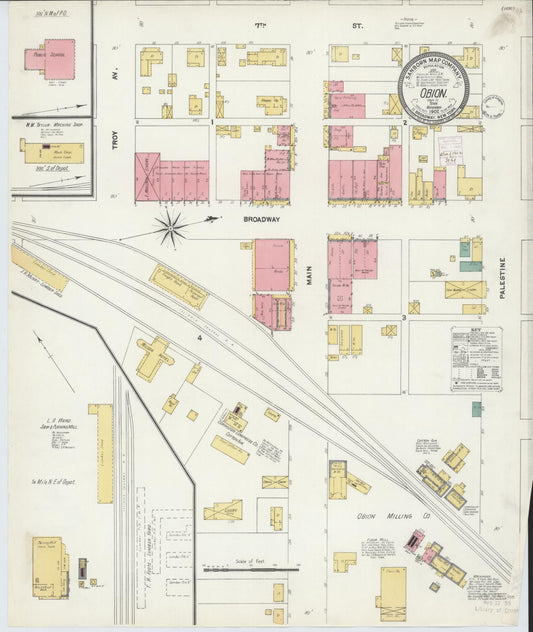 Sanborn Fire Insurance Map from Obion, Obion County, Tennessee (1902), Sheet #0001 - Historic Sanborn Fire Insurance Map Print, vintage old map wall art, antique decor, genealogy gift, Tennessee Tennessee map