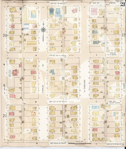 Sanborn Fire Insurance Map from Burley, Cassia County, Idaho (1949), Sheet #0021 - Historic Sanborn Fire Insurance Map Print, vintage old map wall art, antique decor, genealogy gift, Idaho Idaho map
