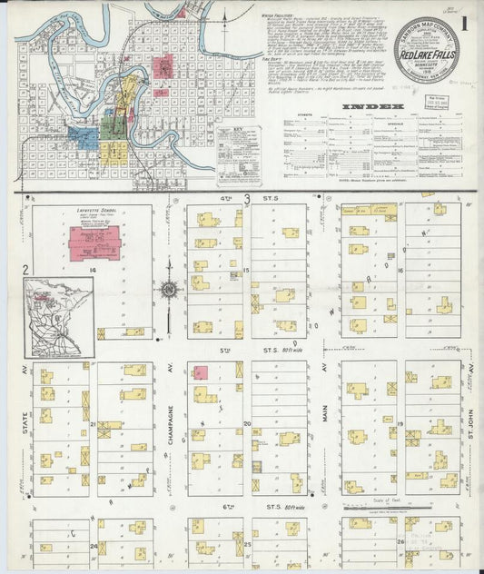 Sanborn Fire Insurance Map from Red Lake Falls, Red Lake County, Minnesota. (1918) – Map View