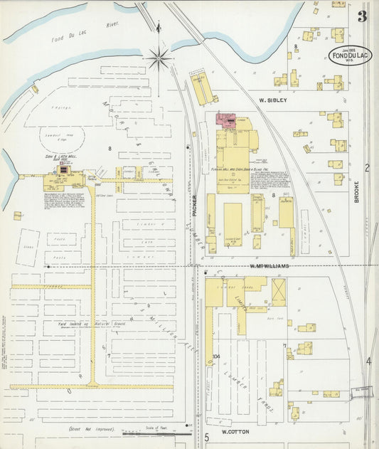 Sanborn Fire Insurance Map from Fond du Lac, Fond du Lac County, Wisconsin (1902), Sheet #0003 - Historic Sanborn Fire Insurance Map Print, vintage old map wall art, antique decor, genealogy gift, Wisconsin Wisconsin map