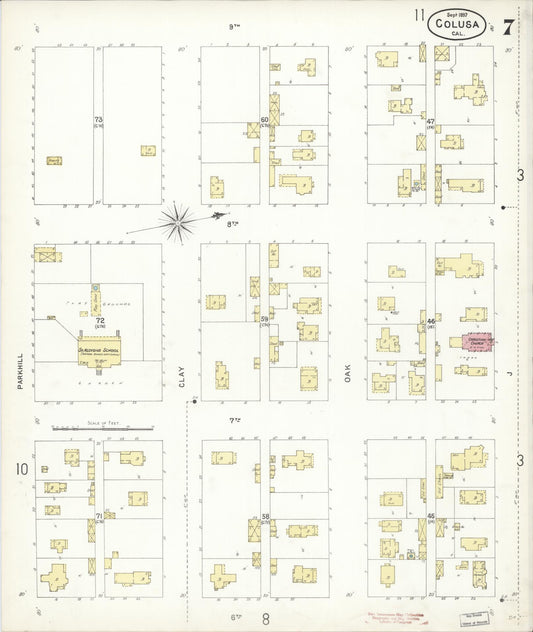 Sanborn Fire Insurance Map from Colusa, Colusa County, California (1897), Sheet #0007 - Historic Sanborn Fire Insurance Map Print, vintage old map wall art, antique decor, genealogy gift, California California map