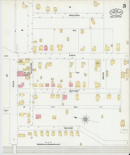 Sanborn Fire Insurance Map from Fort Plain, Montgomery County, New York (1901), Sheet #0003 - Complete Map Set gallery image, historic Sanborn map, vintage wall art, New York New York