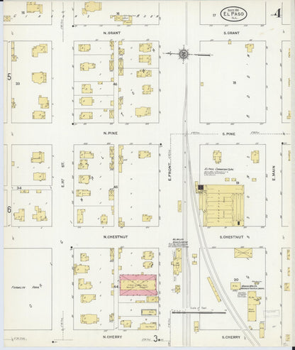 Sanborn Fire Insurance Map from El Paso, Woodford County, Illinois (1911), Sheet #0004 - Historic Sanborn Fire Insurance Map Print, vintage old map wall art, antique decor, genealogy gift, Illinois Illinois map