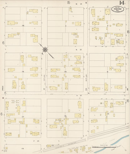 Sanborn Fire Insurance Map from Hoquiam, Grays Harbor County, Washington (1916), Sheet #0014 - Complete Map Set gallery image, historic Sanborn map, vintage wall art, Washington Washington