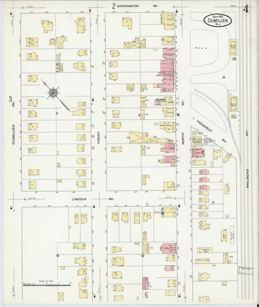 Sanborn Fire Insurance Map from Dunellen, Middlesex County, New Jersey (1910), Sheet #0004
