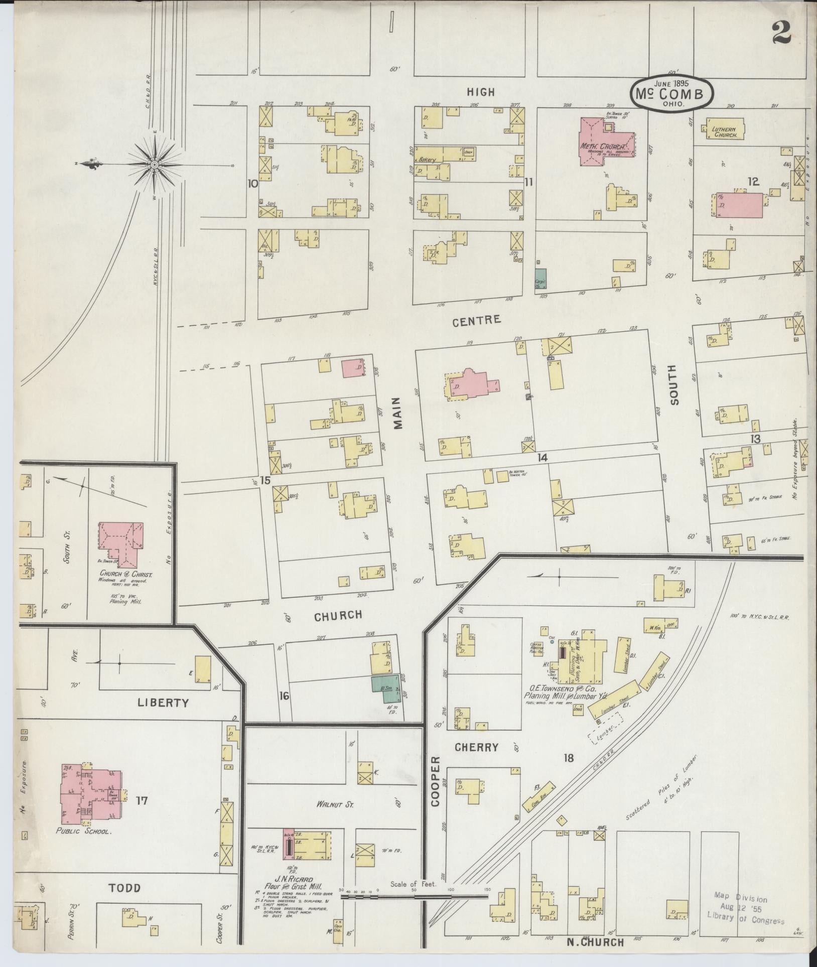 Sanborn Fire Insurance Map from McComb, Hancock County, Ohio (1885), Sheet #0002 - Historic Sanborn Fire Insurance Map Print, vintage old map wall art, antique decor, genealogy gift, Ohio Ohio map