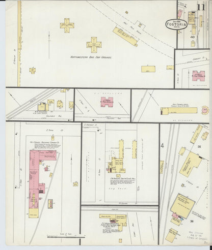 Sanborn Fire Insurance Map from Fostoria, Seneca, Hancock, And Wood Counties, Ohio (1896), Sheet #0011 - Complete Map Set gallery image, historic Sanborn map, vintage wall art, Ohio Ohio