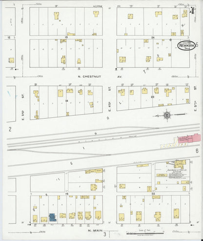 Sanborn Fire Insurance Map from Newkirk, Kay County, Oklahoma (1920), Sheet #0004 - Complete Map Set gallery image, historic Sanborn map, vintage wall art, Oklahoma Oklahoma