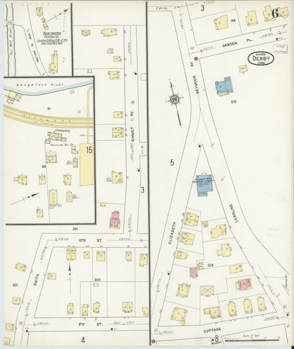 Sanborn Fire Insurance Map from Derby, New Haven County, Connecticut (1912), Sheet #0006 - Complete Map Set gallery image, historic Sanborn map, vintage wall art, Connecticut Connecticut