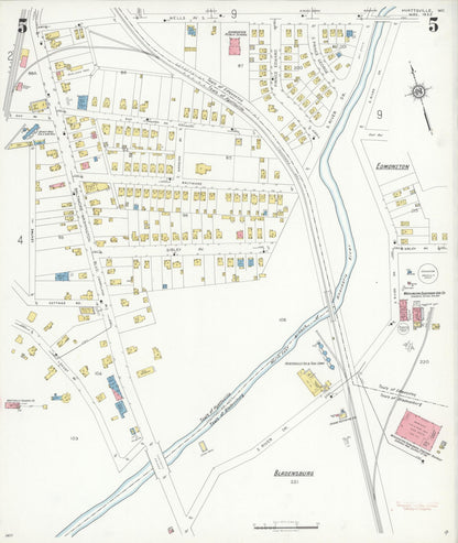 Sanborn Fire Insurance Map from Hyattsville, Prince Georges County, Maryland (1933), Sheet #0005 - Complete Map Set gallery image, historic Sanborn map, vintage wall art, Maryland Maryland