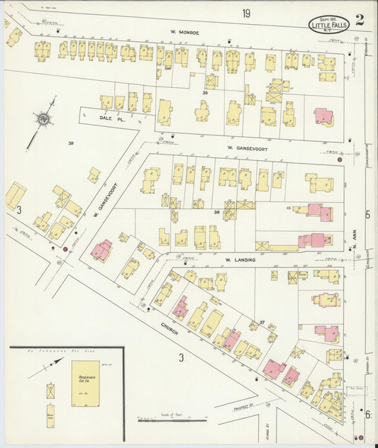 Sanborn Fire Insurance Map from Little Falls, Herkimer County, New York (1911), Sheet #0002 - Complete Map Set gallery image, historic Sanborn map, vintage wall art, New York New York