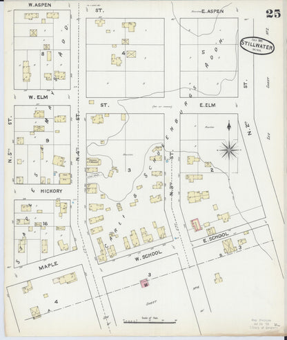 Sanborn Fire Insurance Map from Stillwater, Washington County, Minnesota (1891), Sheet #0025 - Historic Sanborn Fire Insurance Map Print, vintage old map wall art, antique decor, genealogy gift, Minnesota Minnesota map