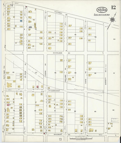 Sanborn Fire Insurance Map from Audubon, Camden County, New Jersey (1920), Sheet #0012 - Complete Map Set gallery image, historic Sanborn map, vintage wall art, New Jersey New Jersey