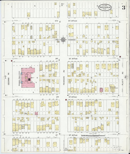 Sanborn Fire Insurance Map from Nashwauk, Itasca County, Minnesota (1921), Sheet #0003 - Complete Map Set gallery image, historic Sanborn map, vintage wall art, Minnesota Minnesota