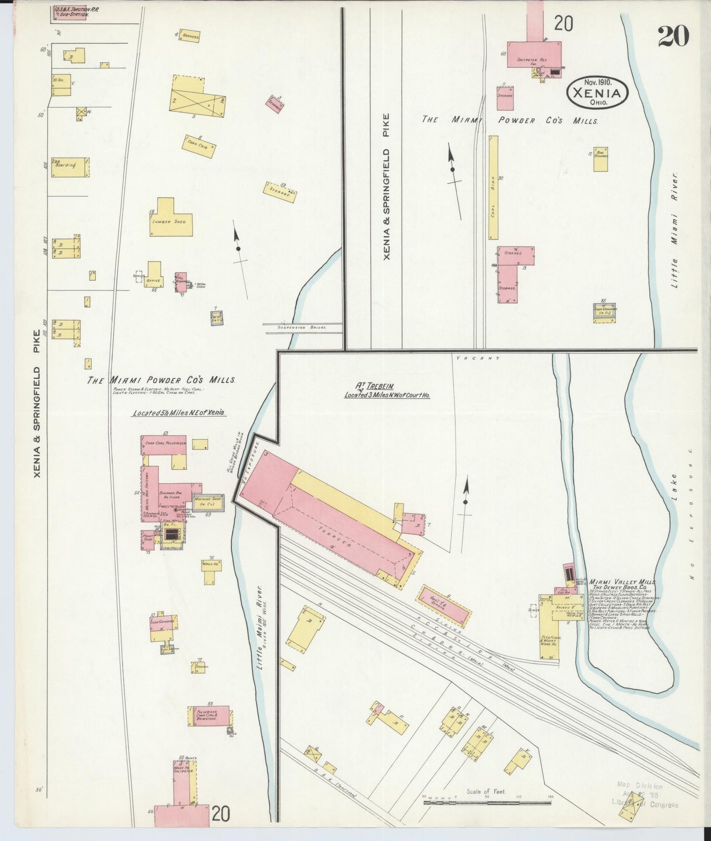 Sanborn Fire Insurance Map from Xenia, Greene County, Ohio (1910), Sheet #0020 - Complete Map Set gallery image, historic Sanborn map, vintage wall art, Ohio Ohio