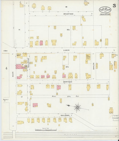 Sanborn Fire Insurance Map from Fort Plain, Montgomery County, New York (1906), Sheet #0003 - Complete Map Set gallery image, historic Sanborn map, vintage wall art, New York New York