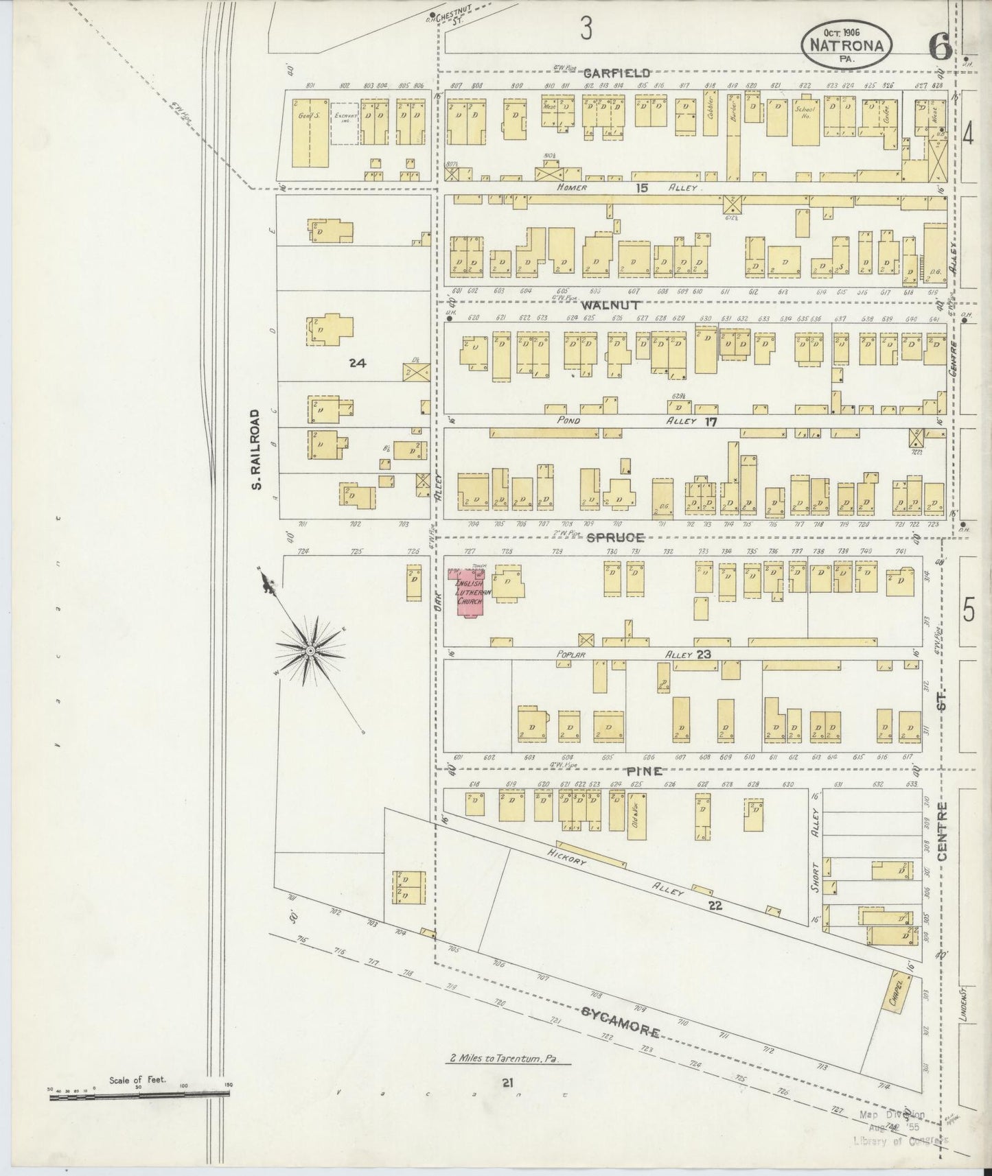 Sanborn Fire Insurance Map from Natrona, Allegheny County, Pennsylvania (1906), Sheet #0006 - Complete Map Set gallery image, historic Sanborn map, vintage wall art, Pennsylvania Pennsylvania