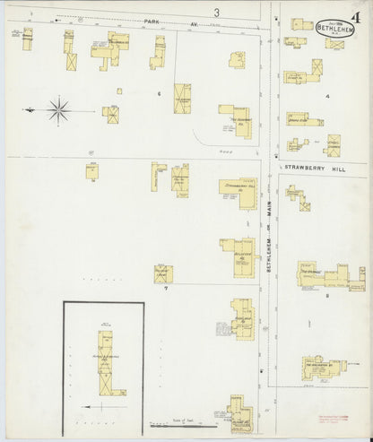 Sanborn Fire Insurance Map from Bethlehem, Grafton County, New Hampshire (1896), Sheet #0004 - Complete Map Set gallery image, historic Sanborn map, vintage wall art, New Hampshire New Hampshire