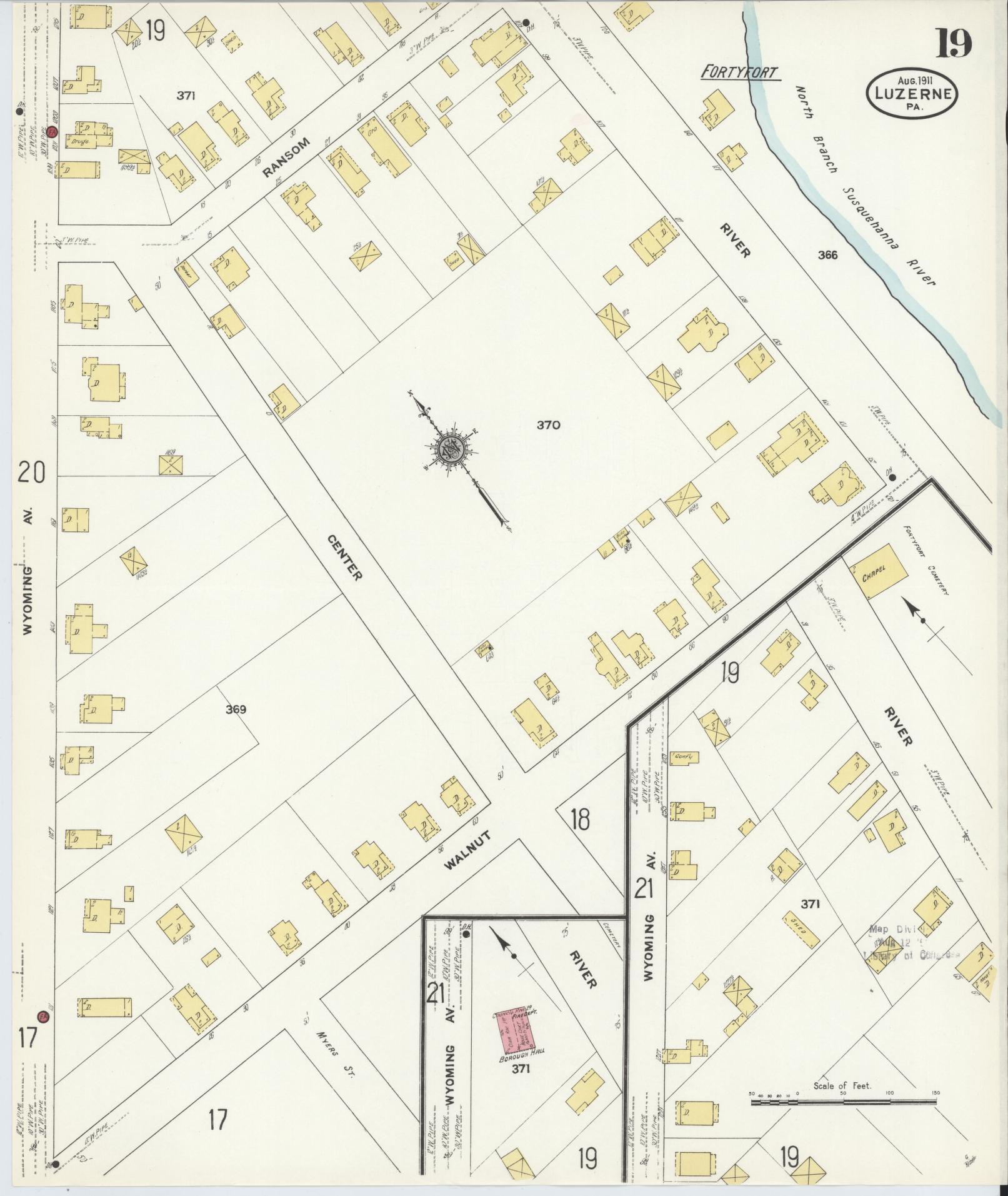 Sanborn Fire Insurance Map from Luzerne, Luzerne County, Pennsylvania (1911), Sheet #0019 - Complete Map Set gallery image, historic Sanborn map, vintage wall art, Pennsylvania Pennsylvania