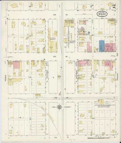Sanborn Fire Insurance Map from Minier, Tazewell County, Illinois (1913), Sheet #0002 - Complete Map Set gallery image, historic Sanborn map, vintage wall art, Illinois Illinois