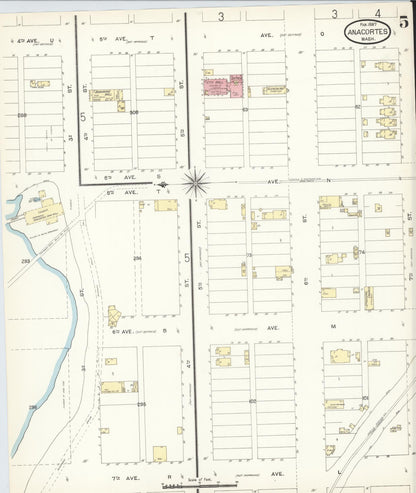 Sanborn Fire Insurance Map from Anacortes, Skagit County, Washington (1897), Sheet #0005 - Complete Map Set gallery image, historic Sanborn map, vintage wall art, Washington Washington