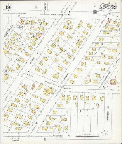 Sanborn Fire Insurance Map from Beloit, Rock County, Wisconsin (1926), Sheet #0019 - Complete Map Set gallery image, historic Sanborn map, vintage wall art, Wisconsin Wisconsin