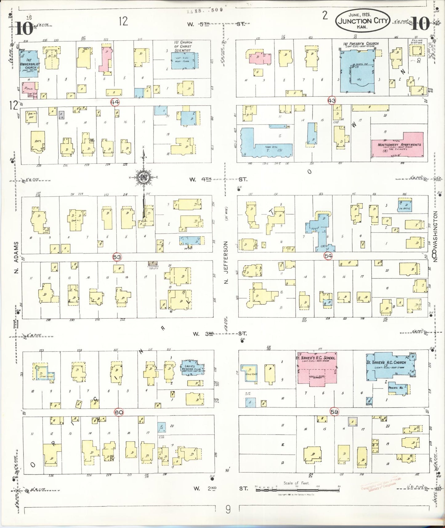 Sanborn Fire Insurance Map from Junction City, Geary County, Kansas (1947), Sheet #0010 - Complete Map Set gallery image, historic Sanborn map, vintage wall art, Kansas Kansas