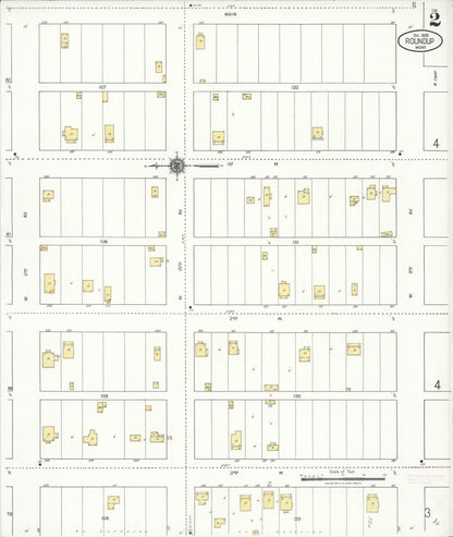 Sanborn Fire Insurance Map from Roundup, Musselshell County, Montana (1920), Sheet #0002 - Complete Map Set gallery image, historic Sanborn map, vintage wall art, Montana Montana