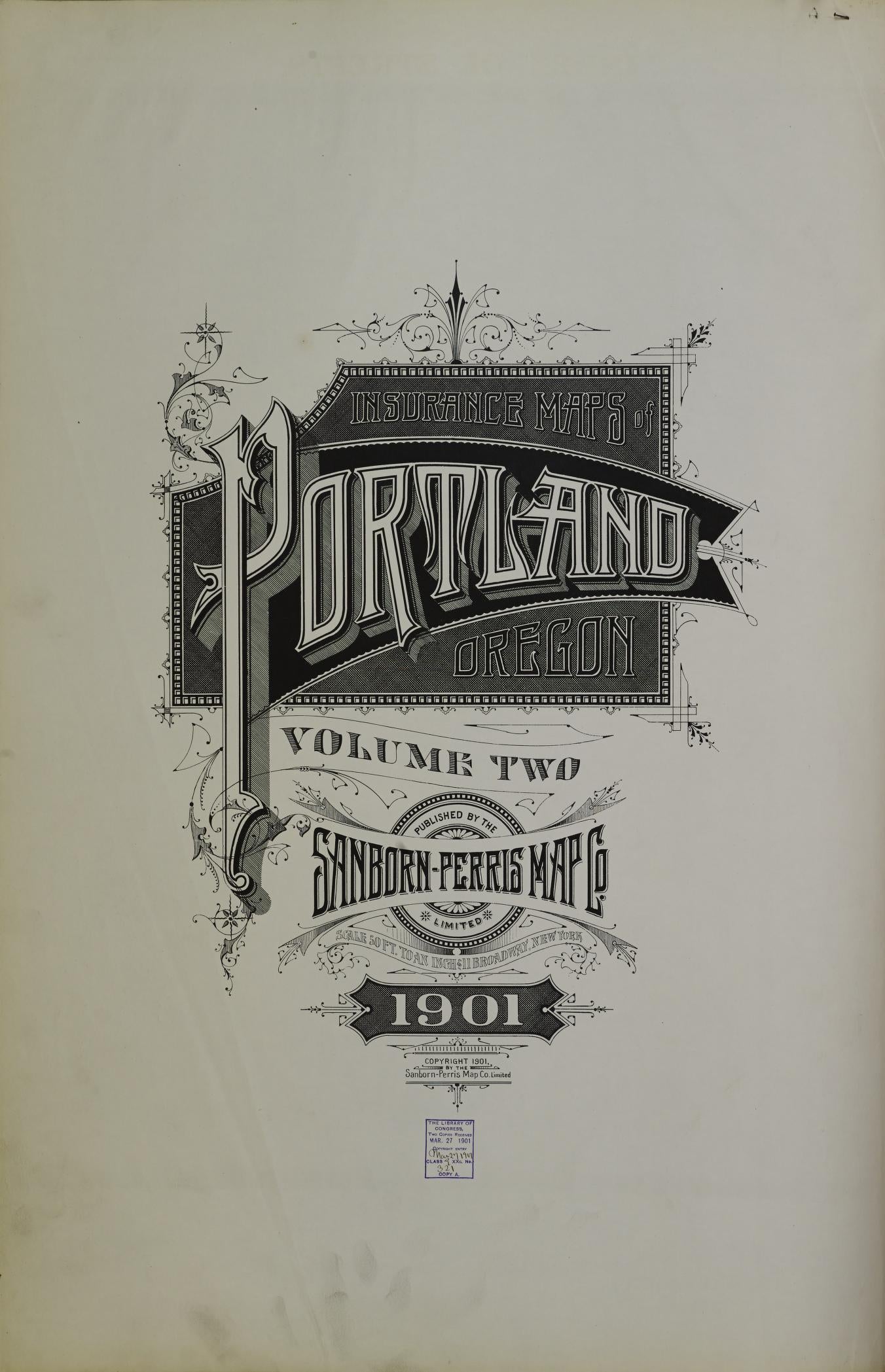 Sanborn Fire Insurance Map from Portland, Multnomah County, Oregon (1901), Sheet #0001 - Complete Map Set gallery image, historic Sanborn map, vintage wall art, Oregon Oregon