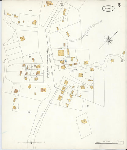 Sanborn Fire Insurance Map from Bisbee, Cochise County, Arizona (1906), Sheet #0002 - Complete Map Set gallery image, historic Sanborn map, vintage wall art, Arizona Arizona