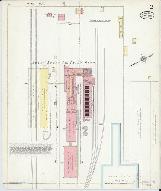 Sanborn Fire Insurance Map from Swink, Otero County, Colorado (1914), Sheet #0002 - Historic Sanborn Fire Insurance Map Print, vintage old map wall art, antique decor, genealogy gift, Colorado Colorado map