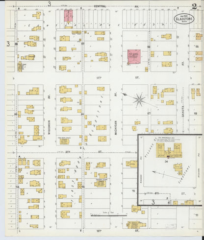 Sanborn Fire Insurance Map from Gladstone, Delta County, Michigan (1900), Sheet #0002 - Complete Map Set gallery image, historic Sanborn map, vintage wall art, Michigan Michigan