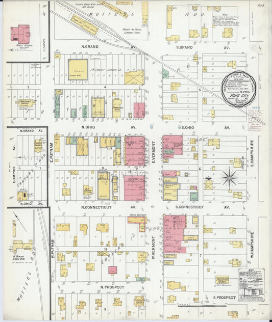 Sanborn Fire Insurance Map from King City, Gentry County, Missouri. (1900) – Historic Sanborn Fire Insurance Map Print
