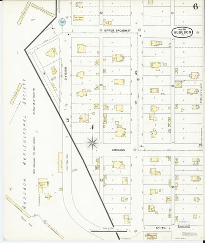 Sanborn Fire Insurance Map from Audubon, Audubon County, Iowa (1896), Sheet #0006 - Historic Sanborn Fire Insurance Map Print