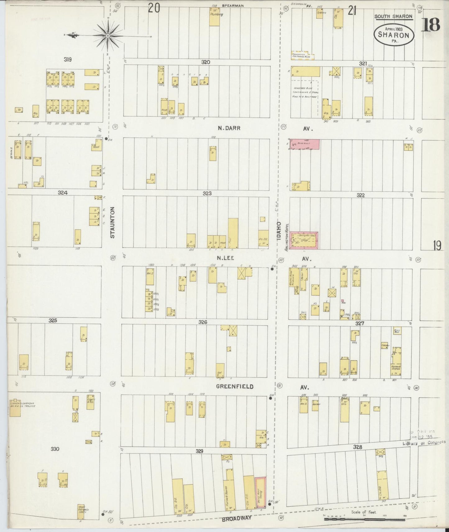 Sanborn Fire Insurance Map from Sharon, Mercer County, Pennsylvania. (1903), Sheet 18 – Historic Sanborn Fire Insurance Map Print