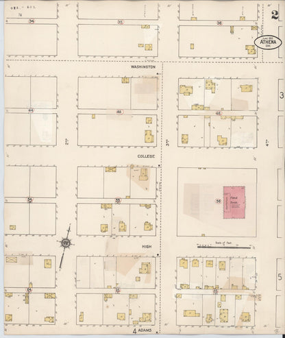 Sanborn Fire Insurance Map from Athena, Umatilla County, Oregon (1932), Sheet #0002 - Complete Map Set gallery image, historic Sanborn map, vintage wall art, Oregon Oregon