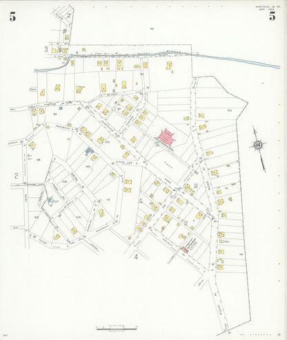 Sanborn Fire Insurance Map from Madison, Boone County, West Virginia (1933), Sheet #0005 - Complete Map Set gallery image, historic Sanborn map, vintage wall art, West Virginia West Virginia