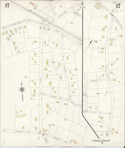 Sanborn Fire Insurance Map from Scituate, Plymouth County, Massachusetts (1944), Sheet #0017 - Complete Map Set gallery image, historic Sanborn map, vintage wall art, Massachusetts Massachusetts