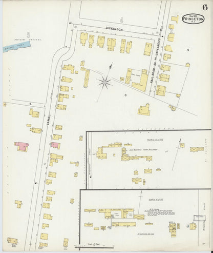 Sanborn Fire Insurance Map from Princeton, Mercer County, New Jersey (1895), Sheet #0006 - Complete Map Set gallery image, historic Sanborn map, vintage wall art, New Jersey New Jersey